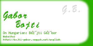 gabor bojti business card